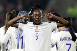 Melvine Malard, autrice d'un doublé pour les Bleues face à l'Irlande, le 3 mars 2026 à Dublin