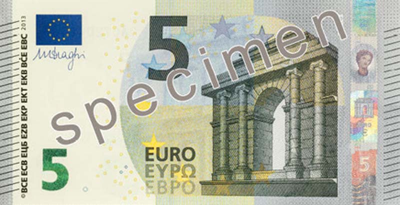 Le nouveau billet de 5 euros mis en circulation