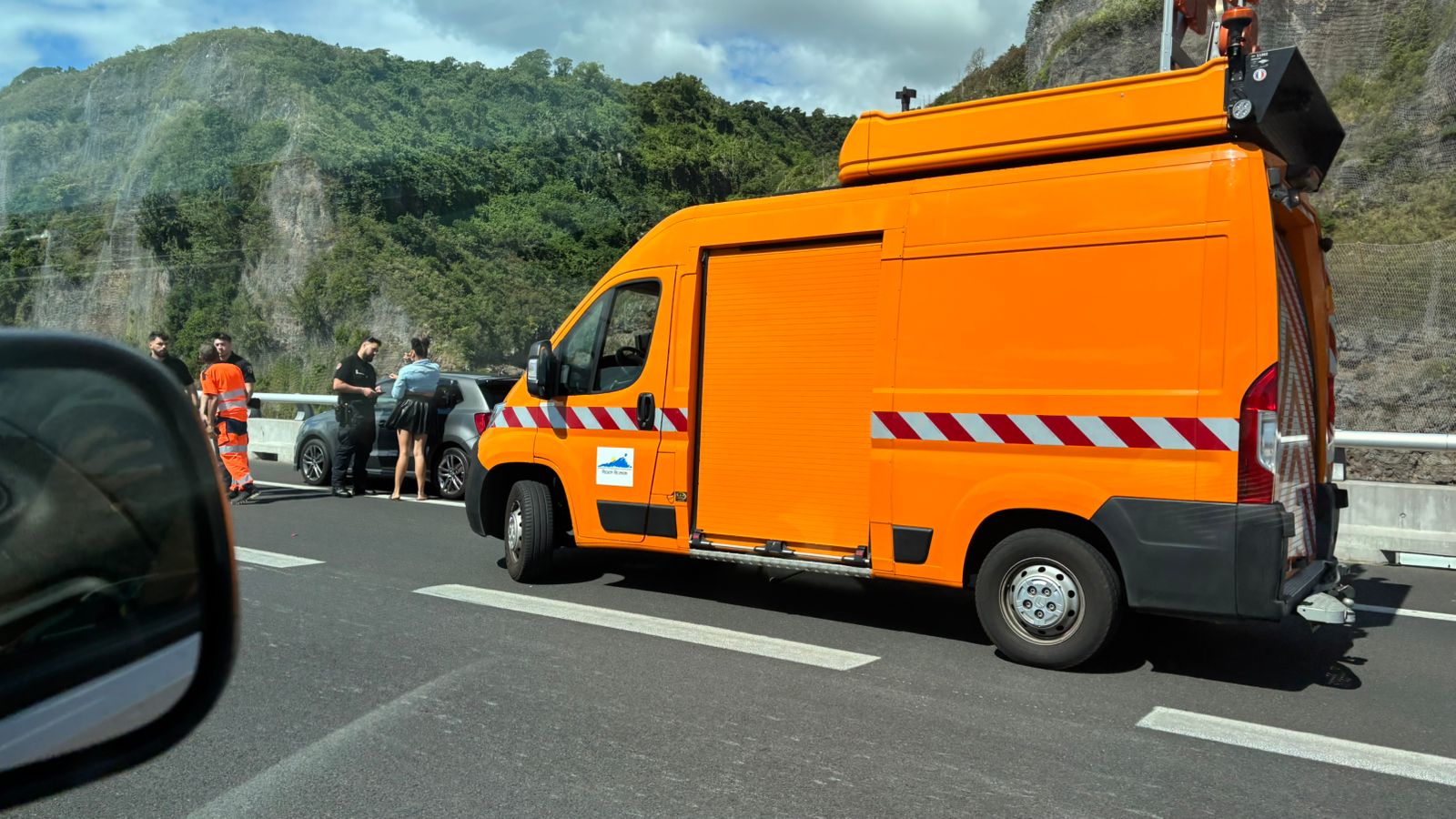 Nouvelle Route du Littoral, accident motard (source : Imazpress)