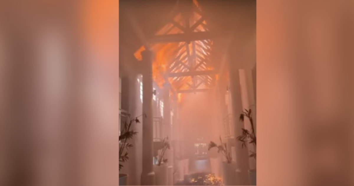 Ile Maurice incendie à l'hôtel le Lux de BelleMare