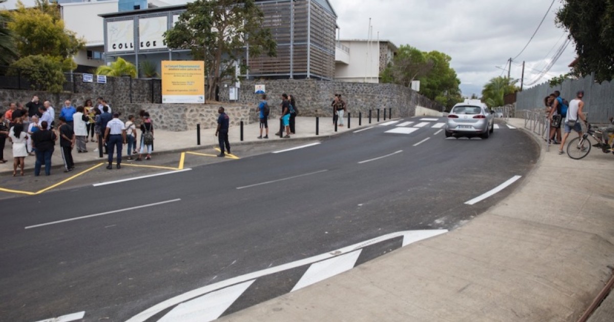 Saint-Louis - Livraison des travaux de sécurisation sur la RD3