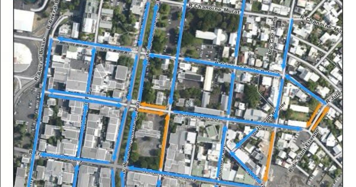 Le Port : nouveaux aménagements et nouveaux sens de circulation en centre ville