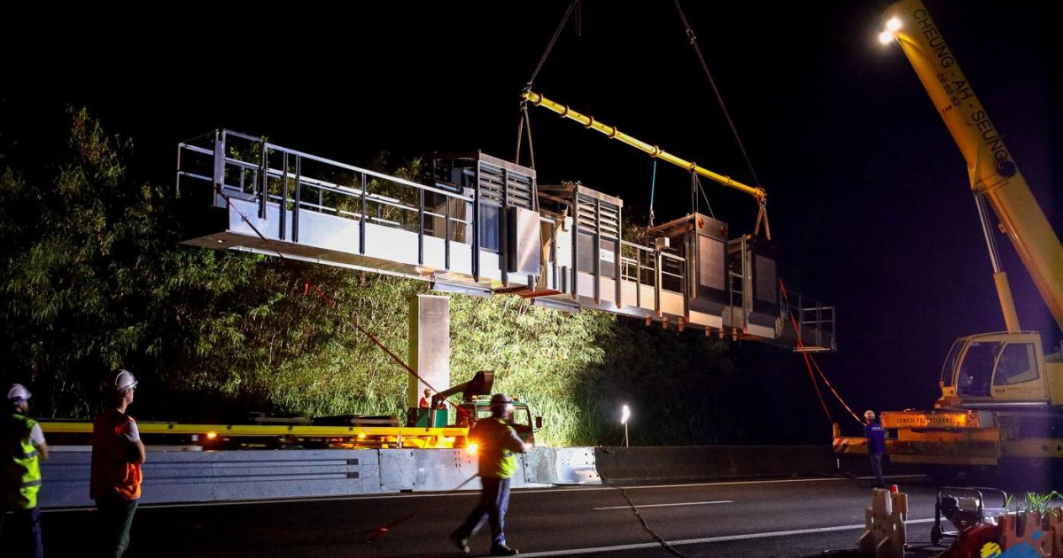 Saint-Denis : pose de portique de signalisation dynamique