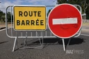 panneau route barrée 