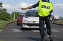 controle routier par la police nationale au Barachois 