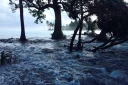 Inondations sur l'atoll de Majuro, aux îles Marshall, dans l'océan Pacifique le 3 mars 2014