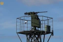 Capture d'écran à partir d'une vidéo non datée diffusée par l'armée de l'air ukrainienne le 1er octobre 2026 montrant le canon robotisé doté d'une IA conçu pour intercepter les nouveaux drones russes à réaction
