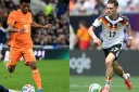 L'attaquant ivoirien Amad Diallo (à gauche), à Liverpool, le 31 mars 2026 et le milieu offensif Florian Wirtz (à droite), à Chicago, le 6 juin 2026