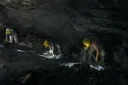 Des mineurs dans une mine d'or à La Llanada, en Colombie, le 20 octobre 2015