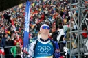 Le biathlète français Eric Perrot, médaillé d'argent de l'individuel, aux JO de Milan Cortina, le 10 février 2026 à Anterselva