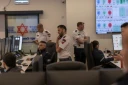 Des secouristes au centre de répartition national du Magen David Adom, l'équivalent israélien de la Croix-Rouge, le 5 mars 2026 à Ramla, en Israël