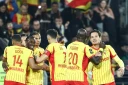 Les joueurs lensois lors du match de Ligue 1 entre Lens et Angers au stade Bollaert-Delelis le 20 mars 2026