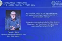Une photo du lauréat du prix Nobel de Physique, édition 2026, Francis Halzen, à Stockholm, le 6 octobre 2026