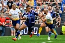 L'arrière néo-zélandais de l'Union Bordeaux-Bègles  back #15 Salesi Rayasi (C) lors de la victoire contre le Leinster en finale de la Champions Cup de rugby, le 23 mai 