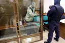 L'Américain Stephen Hubbard le 7 octobre 2024 devant le tribunal de Moscou qui l'avait condamné