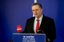 Le ministre de la Défense israélien Israël Katz à Athènes en Grèce le 20 janvier 2026