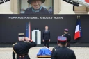 Hommage national aux Invalides à Paris au philosophe et sociologue Edgar Morin, mort à 104 ans le 3 juin 2026