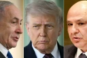 Combinaison de photos réalisé le 16 avril 2026 montrant, de g. à d., le Premier ministre israélien Benjamin Netanyahu à Washington, le 29 septembre 2025, le président américain Donald Trump à Washington, le 13 avril 2026, et le président libanais Joseph Aoun à New York, le 23 septembre 2025