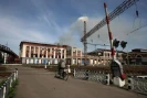 La gare de Lyman détruite par une frappe russe, le 13 avril 2024 dans l'est de l'Ukraine
