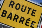 panneau route barrée 
