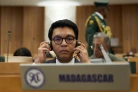 Le président de Madagascar, Andry Rajoelina, le 31 janvier 2025 à Harare