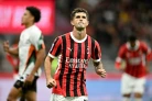 L'attaquant de l'AC Milan Christian Pulisic au cours du match de Serie A contre  Venise au stade San Siro le 14 septembre 2024 à Milan