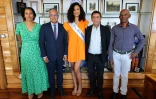 Cyrille Melchior reçoit Mélanie Odules, Miss Réunion 2023