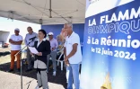 La Flamme olympique au volcan