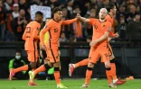 Les Pays-Bas se sont montrés impitoyables contre Gibraltar avec notamment le 6e et dernier but inscrit par Donyell Malen (#18) à Rotterdam, le 11 octobre 2021 