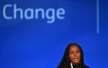 La militante ougandaise Vanessa Nakate à la tribune de la COP26 à Glasgow, le 11 novembre 2021 
