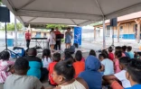 Nicole Dambreville à l’école primaire de l’Éperon de Saint-Paul
