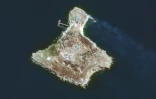 Image satellite diffusée par Maxar Technologies de l'île des Serpents, le 30 juin 2022