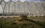 Un puits antique, faisant partie de l'aqueduc d'Hadrien, sur le site du complexe sportif olympique d'Athènes, le 27 janvier 2025