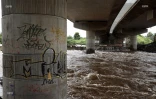 La ravine du gol en crue le 25 janvier 2020