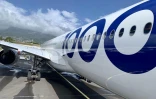 L'Airbus A350-1000 de la compagnie Qantas en escale à La Réunion