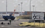 Le Port gardé par les forces de l'ordre