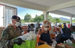 Le Détachement de légion étrangère de Mayotte apporte un appui à la distribution d'aide alimentaire