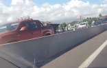 camion couché sur le flanc bouchon