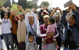 Des migrants africains manifestent à Jérusalem contre la volonté affichée du gouvernement isrélien d'expulser des milliers d'entre eux, le 3 avril 2018