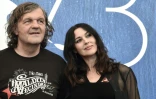 Le réalisateur Emir Kusturica et l'actrice Monica Bellucci lors de la présentation du film "On the Milky Road" à la Mostra de Venise, le 9 septembre 2016 