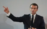 Le président Emmanuel Macron s'exprime lors d'une conférence de presse le 21 décembre 2019 à Abidjan