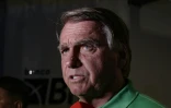 L'ex-président brésilien Jair Bolsonaro lors d'une conférence de presse, le 6 mars 2025, à Brasilia
