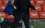 L'entraîneur néerlandais de Barcelone, Ronald Koeman, lors d'un match de Liga contre Getafe, au Camp Nou, le 22 avril 2021