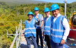 chantier pont suspendu rivière de l'est