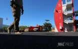 grève du sdis , pompiers au port 