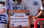 150 policiers manifestent devant malartic contre les violences 
