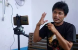 Siswanto enregistre une video, le 20 juin 2021, chez lui à Banyuwangi, en Indonésie