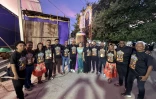 Benjam avec les Tambours sacrés Réunionnais en spectacle en Inde