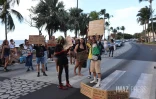 Manifestation au Barachois à Saint-Denis