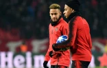 Les deux cracks parisiens Neymar Jr et Kylian Mbappé, le 11 décembre 2018, avant le match du PSG à Belgrade, en Ligue des champions